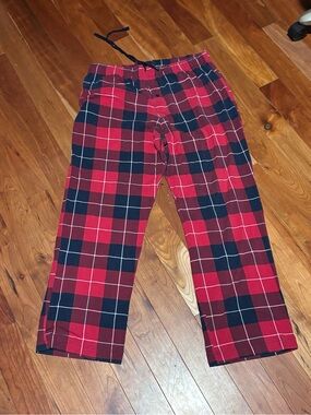 Soma Red and Navy Plaid Lounge Pants